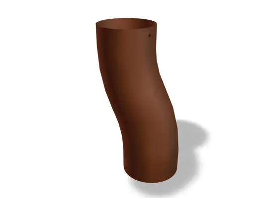 Le coude étage PREFA, disponible dans les dimensions Ø 80, 100, 120 et 150 mm, permet une pose flexible et stable des tuyauteries dans les systèmes de gouttières et de façade.