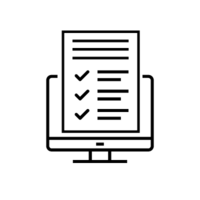 Clipart d'écran affichant une liste ou un formulaire