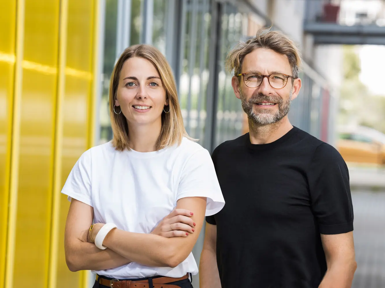 Portrait des architectes Mathilde Poupart et Yannick Bohuon du cabinet Bohuon Bertic Architectes.